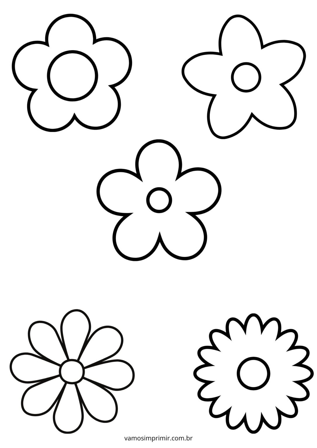 Molde de flor para imprimir – Vamos Imprimir