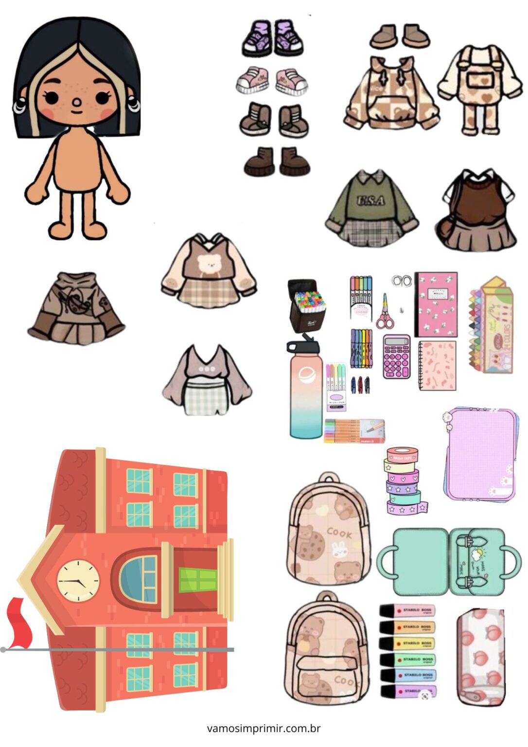 Bonecas Toca Life world para imprimir – Vamos Imprimir