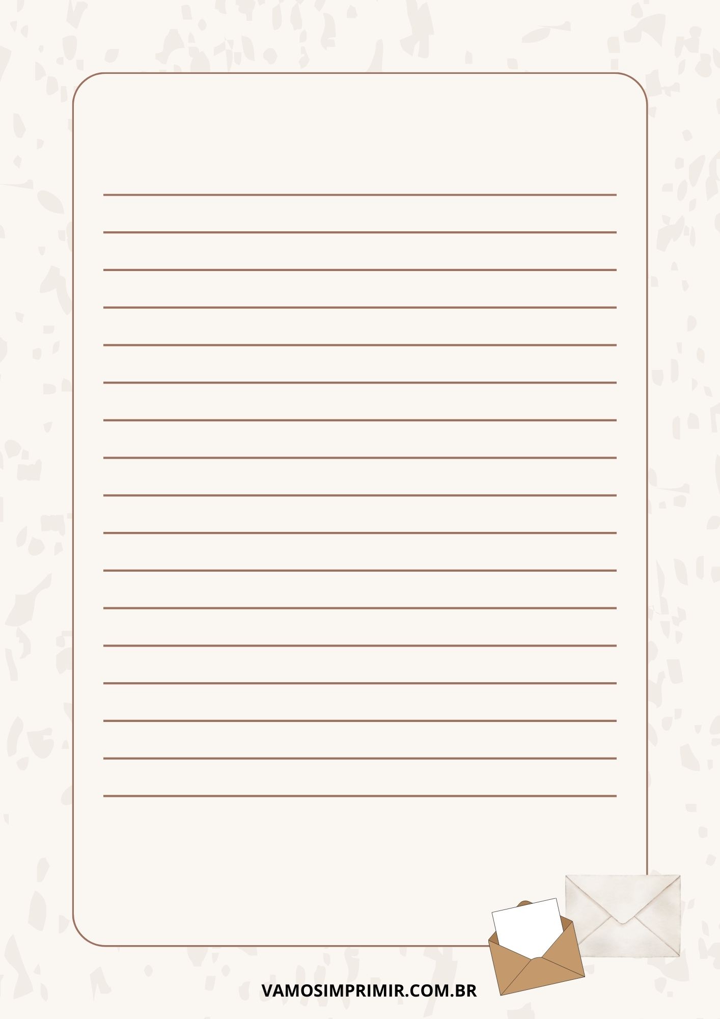 Papel de Carta para imprimir: 67 Modelos – Vamos Imprimir